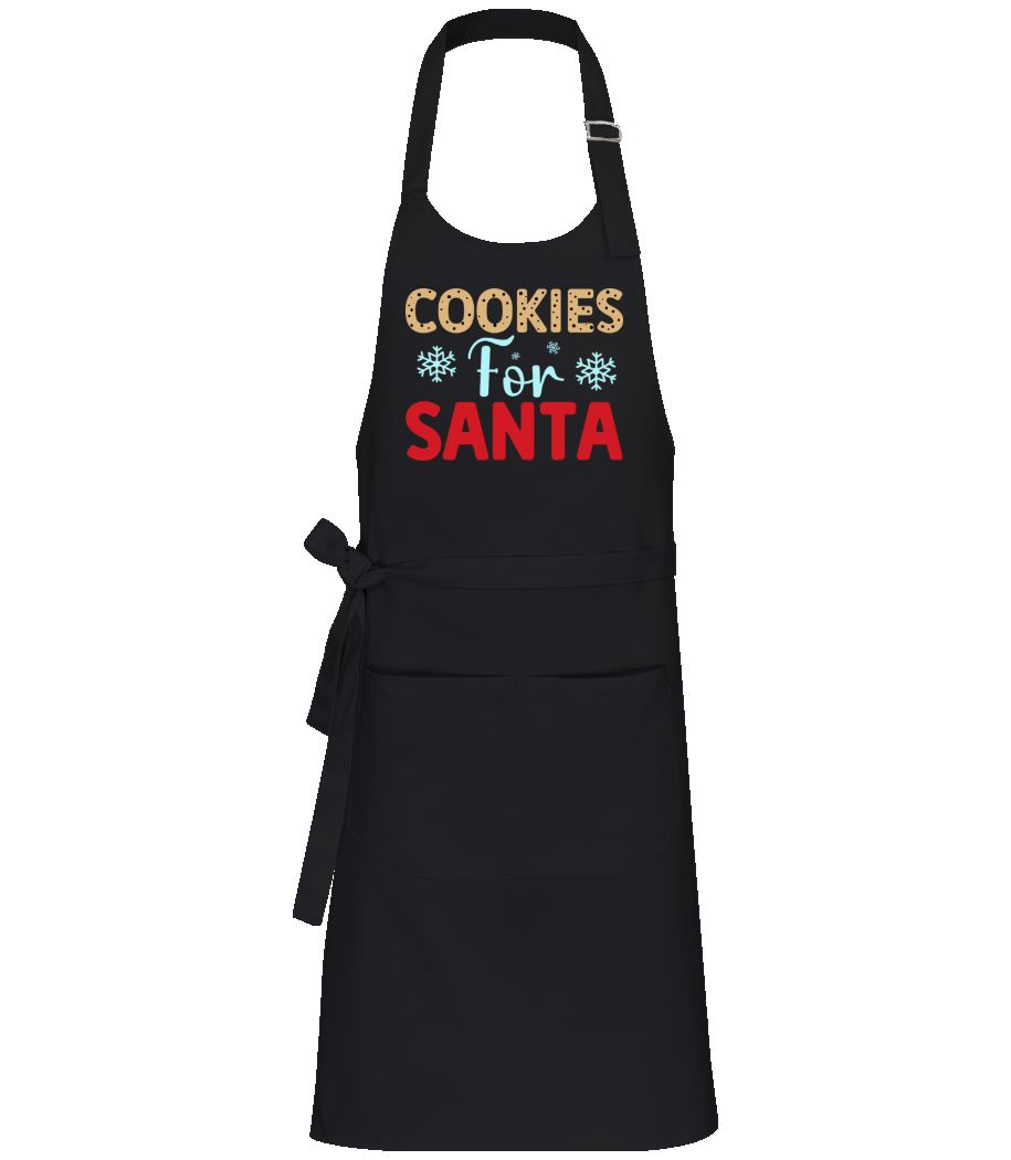 Aperçu: Cookies For Santa - Tablier professionnel - Noir - Devant