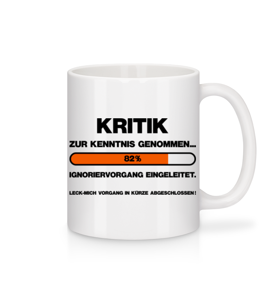 Ignoriervorgang Eingeleitet - Tasse - Weiß - Vorne