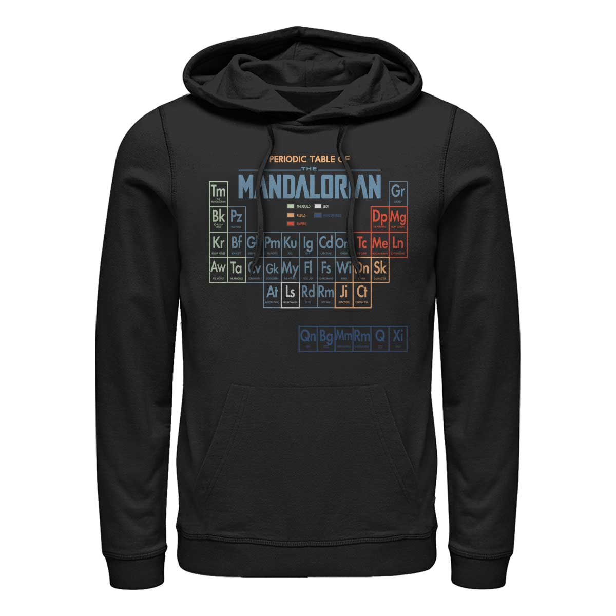Aperçu: Star Wars - The Mandalorian - Icons Table Of Mando - Unisex Sweat à capuche - Noir - Devant