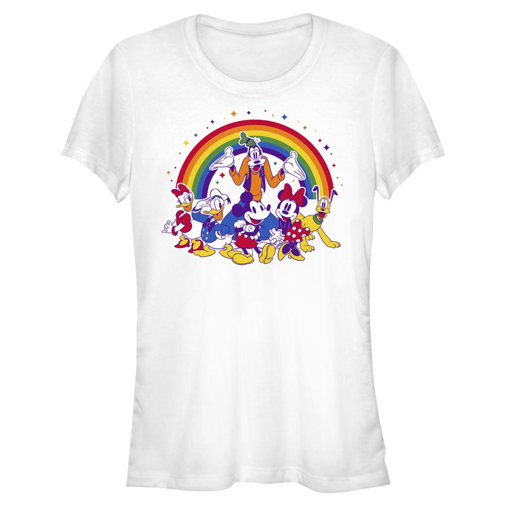 Disney Classics - Mickey Mouse - Skupina Group Pride - Pride - Femme T-shirt - Blanc - Devant