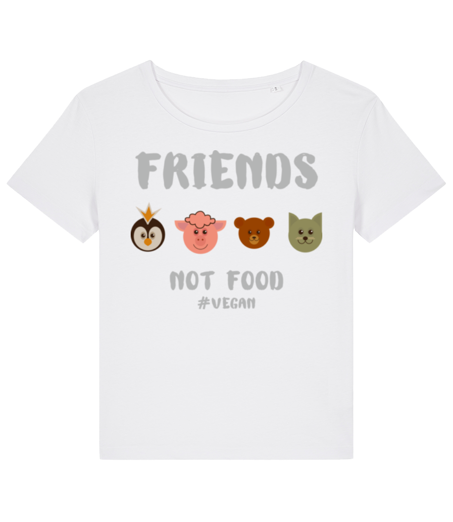 Aperçu: Friends Not Food - T-shirt bio Femme Stanley Stella 2.0 - Blanc - Devant