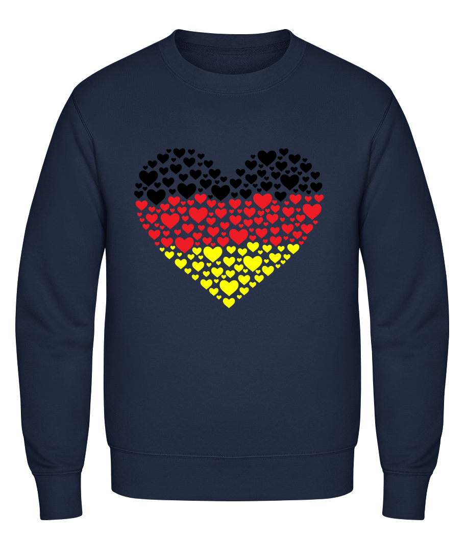 Aperçu: Cœur L'Allemagne - Sweat-shirt classique avec manches set-in - Marine - Vorn