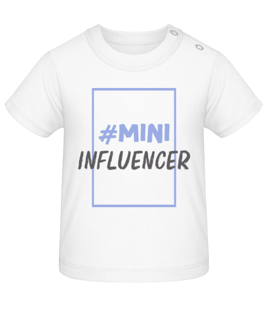 Aperçu: Mini Influencer - T-shirt Bio Bébé - Blanc - Devant