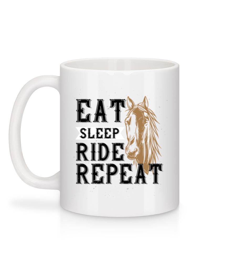 Aperçu: Eat Sleep Ride Repeat - Mug en céramique blanc - Blanc - Derrière