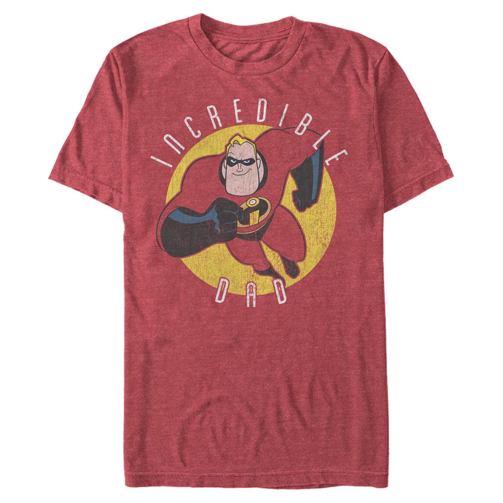 Aperçu: Pixar - Les Indestructibles - Mr. Indestructible Incredible Dad - Father's Day - Homme T-shirt - Rouge chiné - Devant