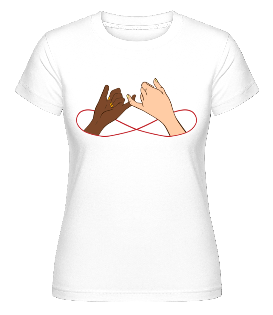 Aperçu: BFF Fingerschwur -  T-shirt Shirtinator femme - Blanc - Devant