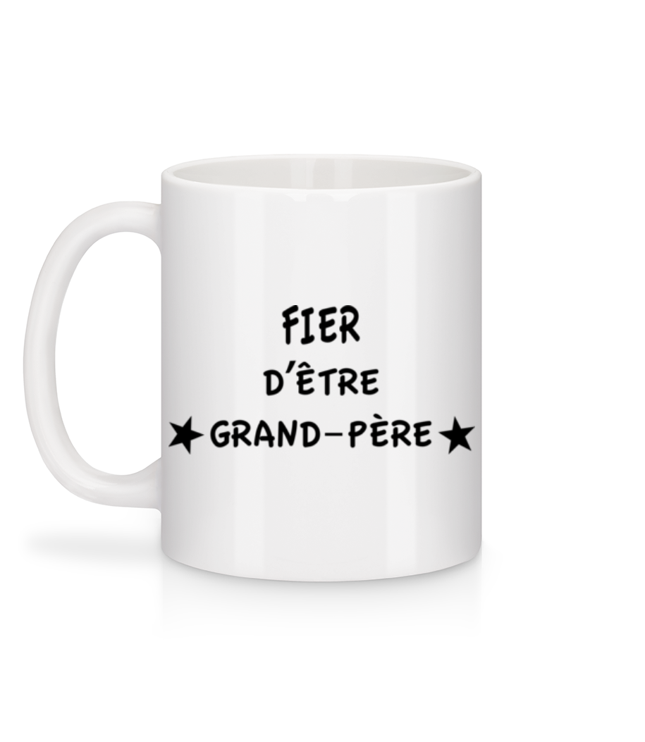 Aperçu: Fièr D'Être Grand-Père - Mug en céramique blanc - Blanc - Derrière