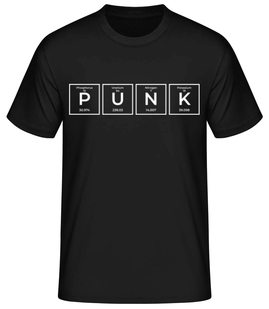 Vorschau: Punk Periodic Table - Männer Basic T-Shirt - Schwarz - Vorne
