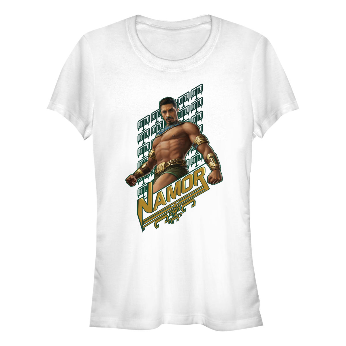 Aperçu: Marvel - Panthère noire Wakanda pour toujours - Namor Name - Femme T-shirt - Blanc - Devant