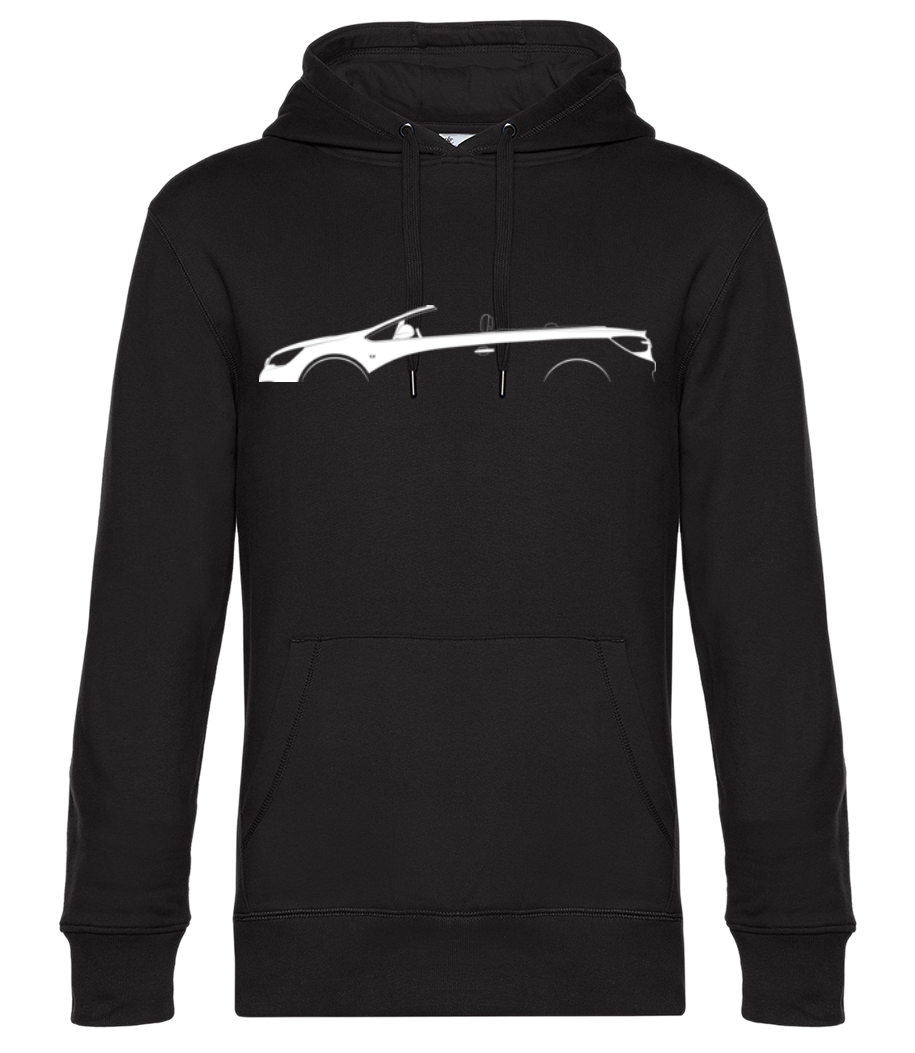 Aperçu: 'Opel Cascada' Silhouette - Sweat à capuche premium Unisexe - Noir - Devant