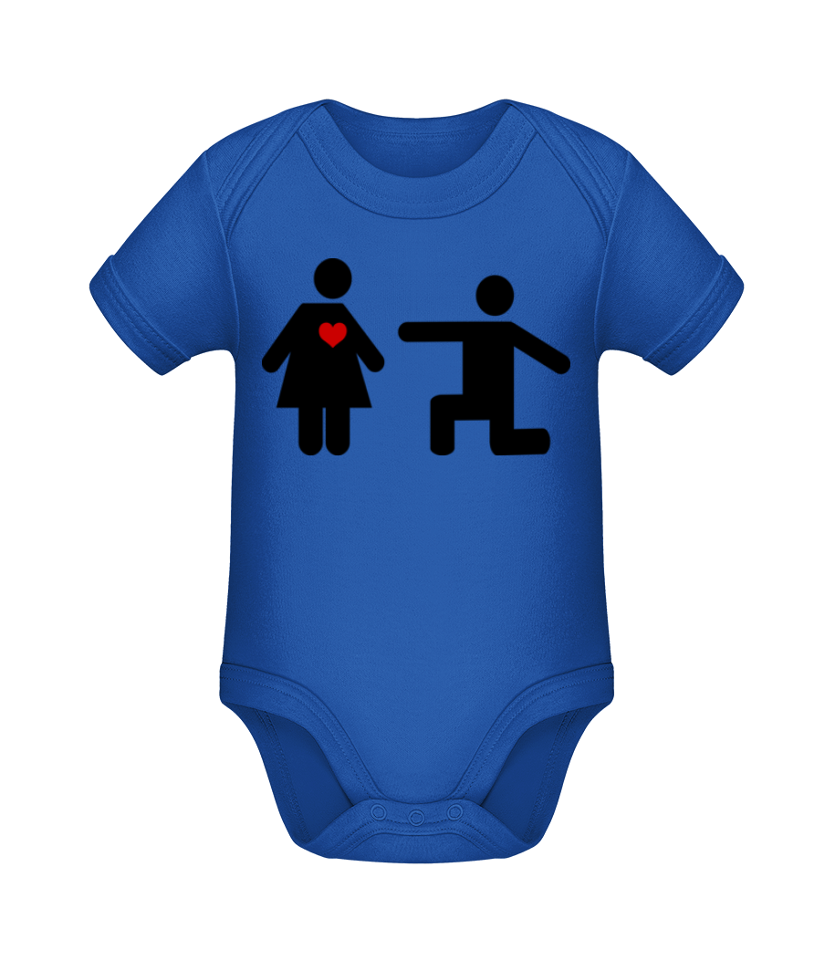 Femme Et Homme Et Cœur Logo · Body manches courtes bio