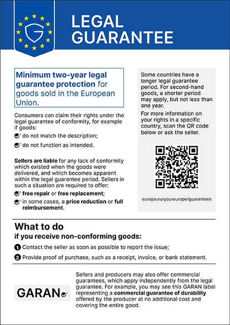 Your legal guarantee rights