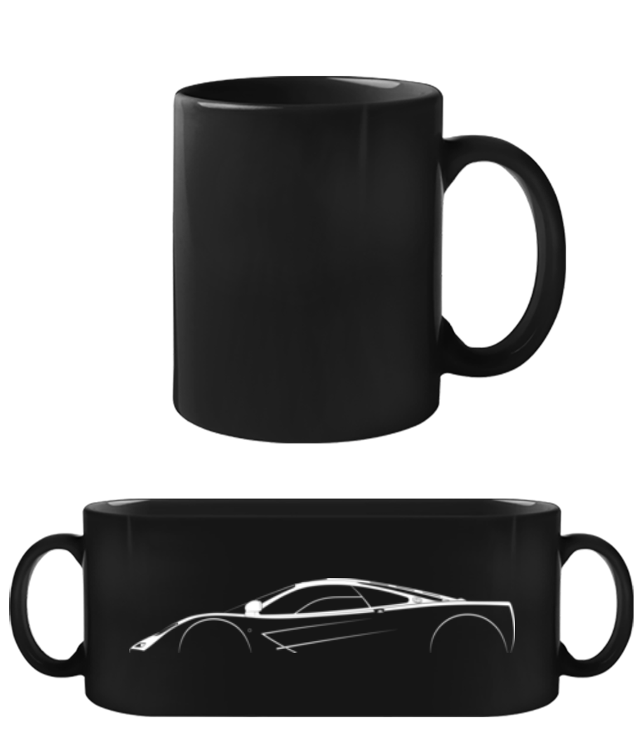 'McLaren F1' Silhouette · Tasse Noire