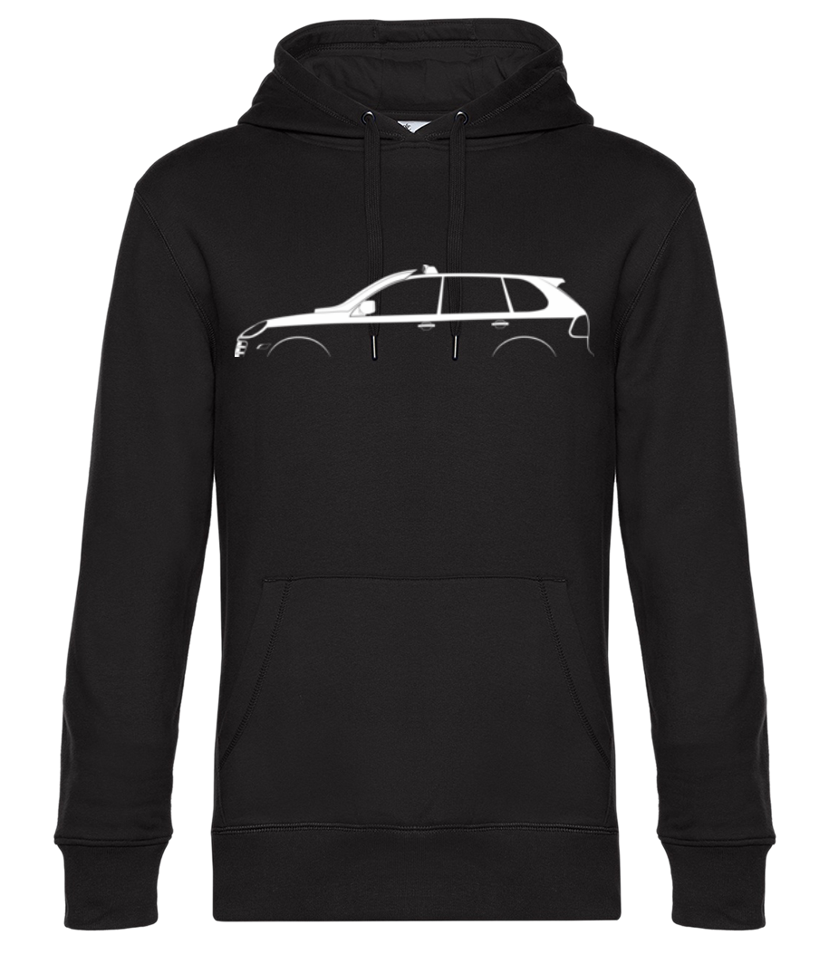 'Porsche Cayenne S 957' Silhouette - Sweat à capuche premium Unisexe - Noir - Devant
