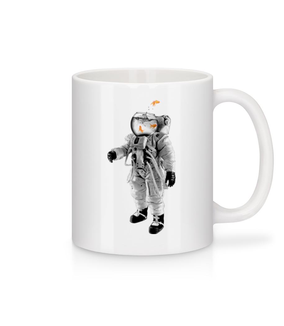 Astronaute Poisson Rouge · Mug en céramique blanc