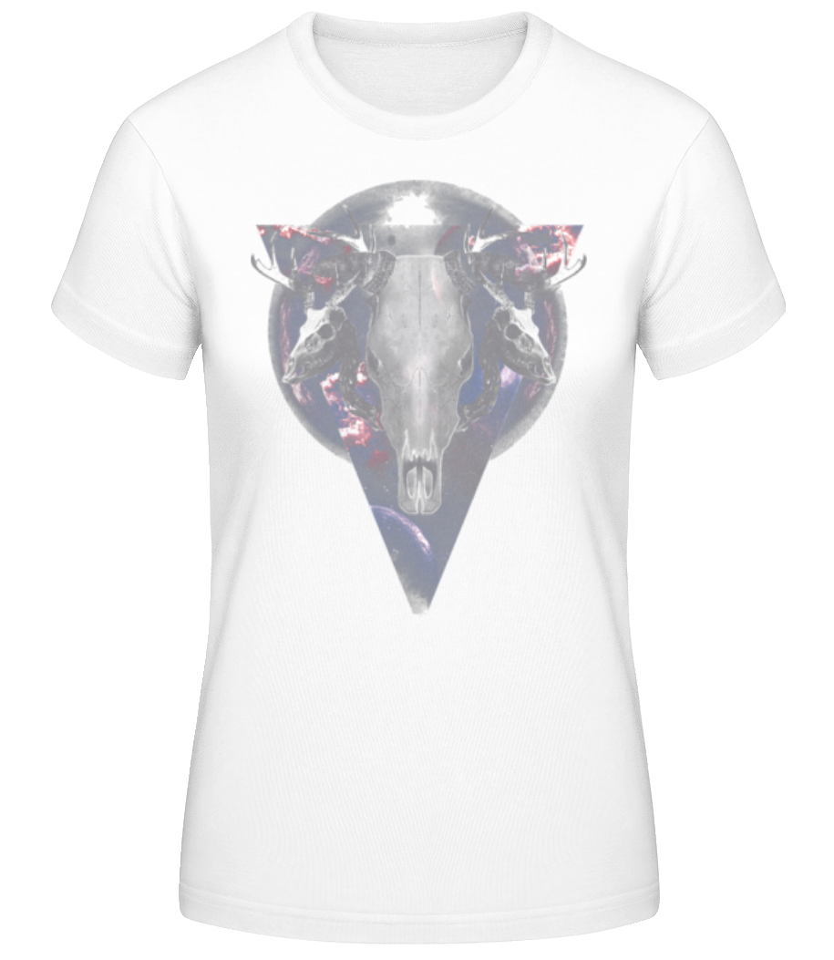 Aperçu: Crâne De Buffle - T-shirt standard Femme - Blanc - Devant