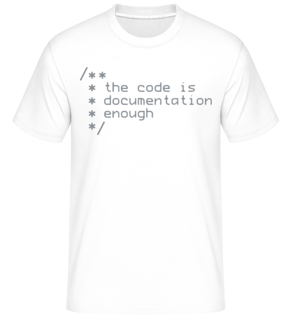 Code Is Documentation -  T-Shirt Shirtinator homme - Blanc - Devant