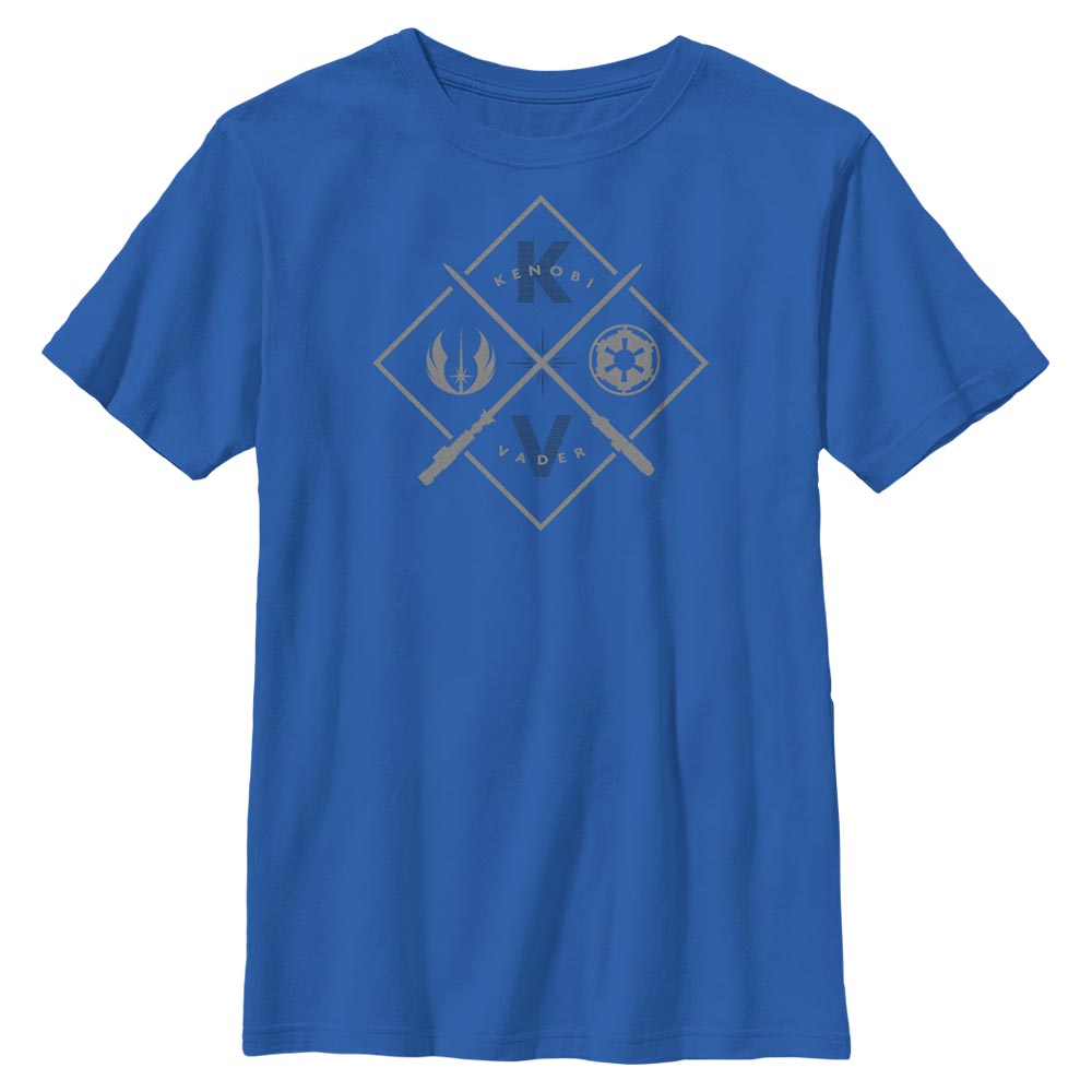 Star Wars - Obi-Wan Kenobi - Obi-Wan Kenobi & Darth Vader Resistance Empire Crest - Kinder T-Shirt - Royalblau - Vorne