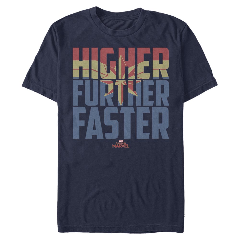 Marvel - Captain Marvel - Logo Higher Faster Fill - Homme T-shirt