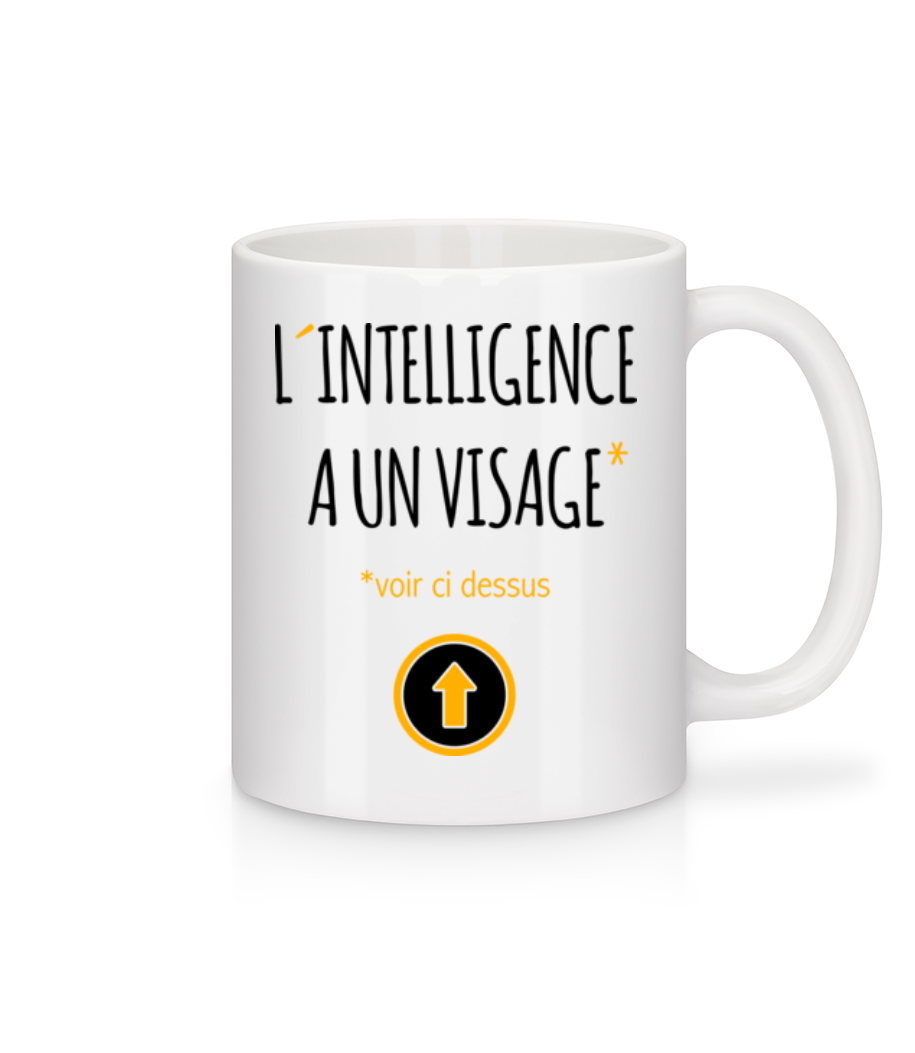 L´Intelligence A Un Visage · Mug en céramique blanc