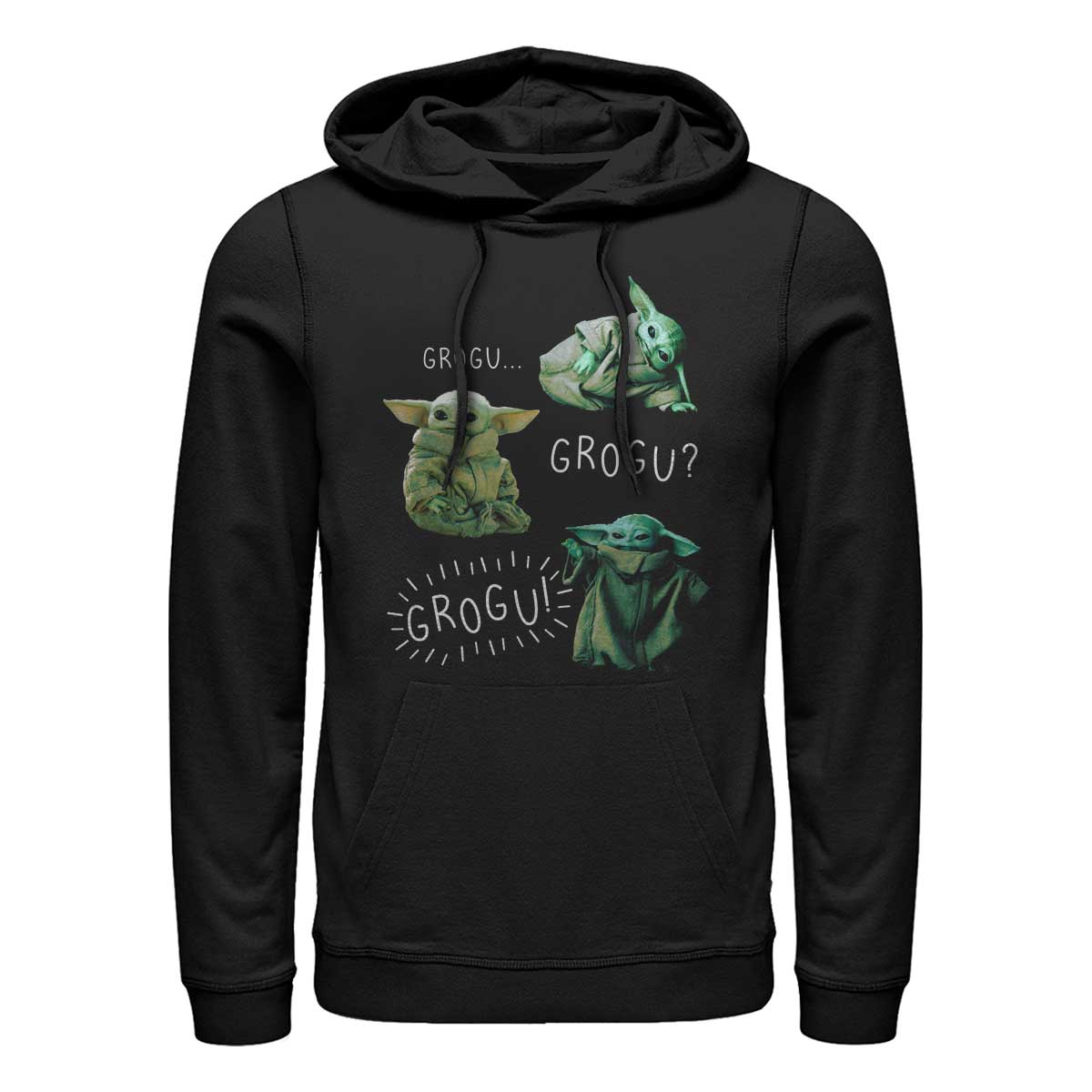 Aperçu: Star Wars - The Mandalorian - Grogu MandoMon Epi6 Captured - Unisex Sweat à capuche - Noir - Devant