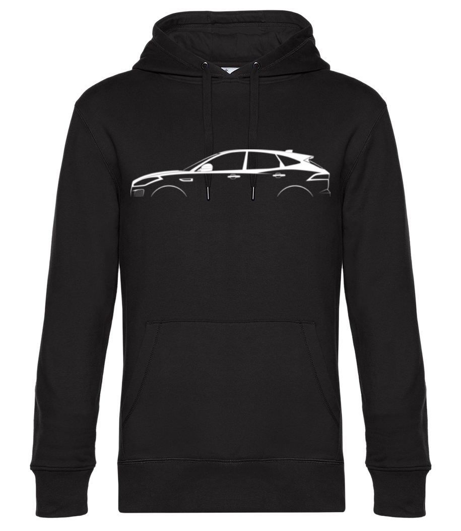 Vorschau: 'Jaguar E-Pace' Silhouette - Unisex Premium Hoodie - Schwarz - Vorne