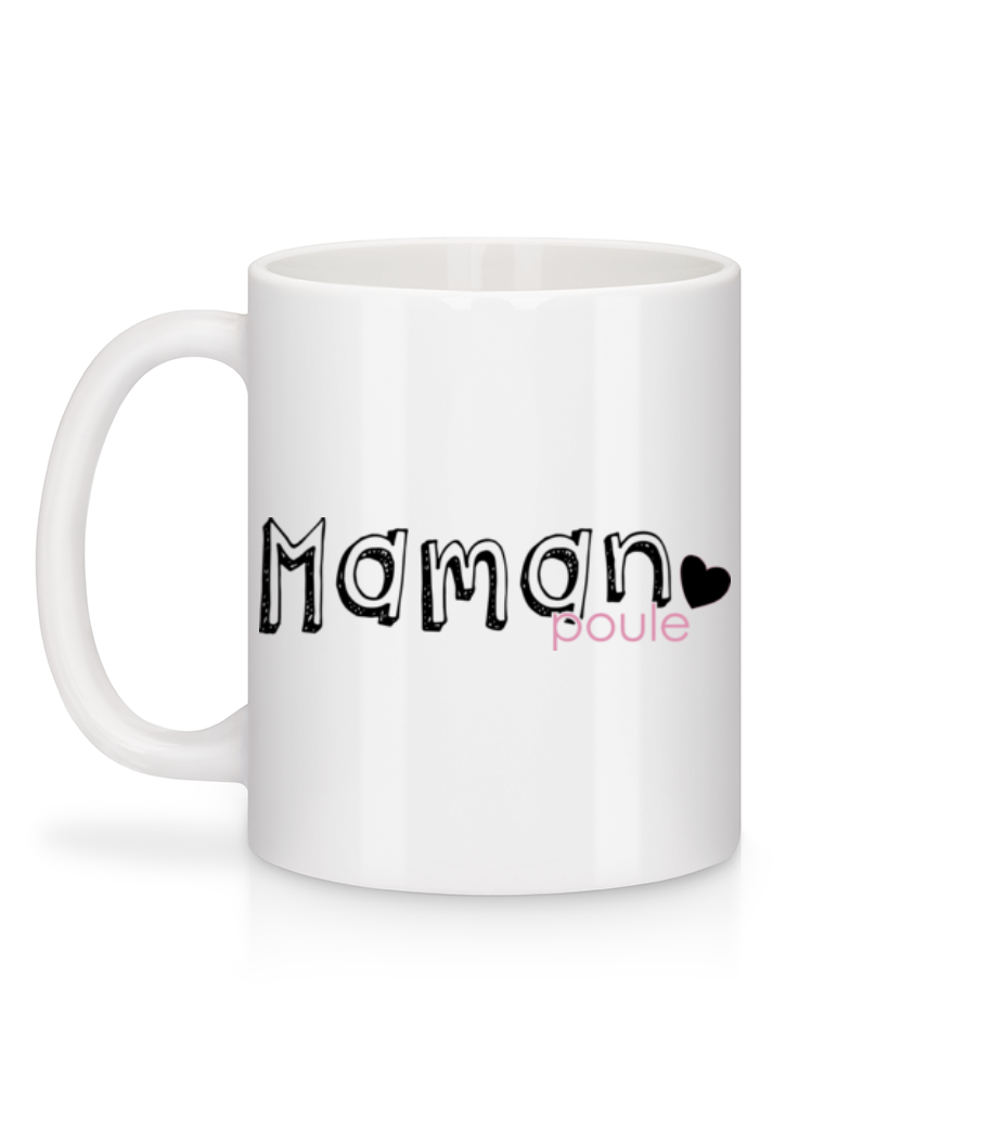 Aperçu: Maman Poule - Mug en céramique blanc - Blanc - Derrière