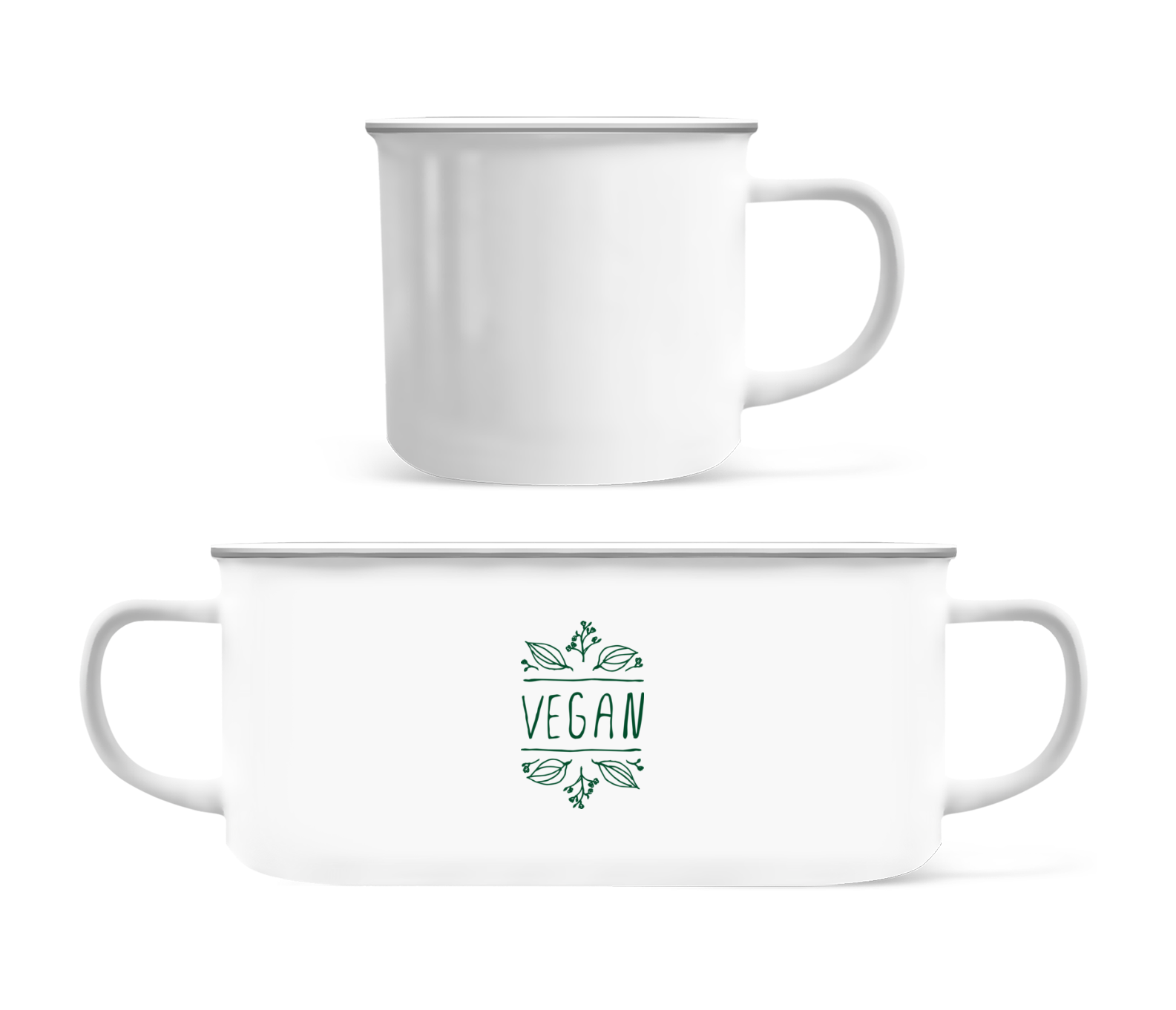 Signe Végétalien · Tasse Émaillée