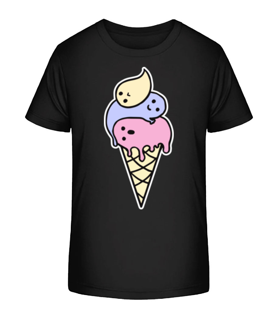Aperçu: Glace D'ésprit - T-shirt bio Enfant Stanley Stella 2.0 - Noir - Devant