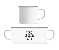 The Mountains Are Calling And I Must Go - Enamel-cup - White - Front The Mountains Are Calling And I Must Go - Enamel-cup - White - Front