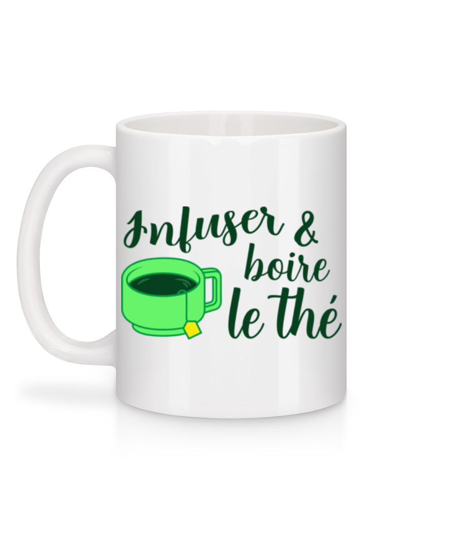 Aperçu: Infuser Et Boire Le Thé - Mug en céramique blanc - Blanc - Derrière