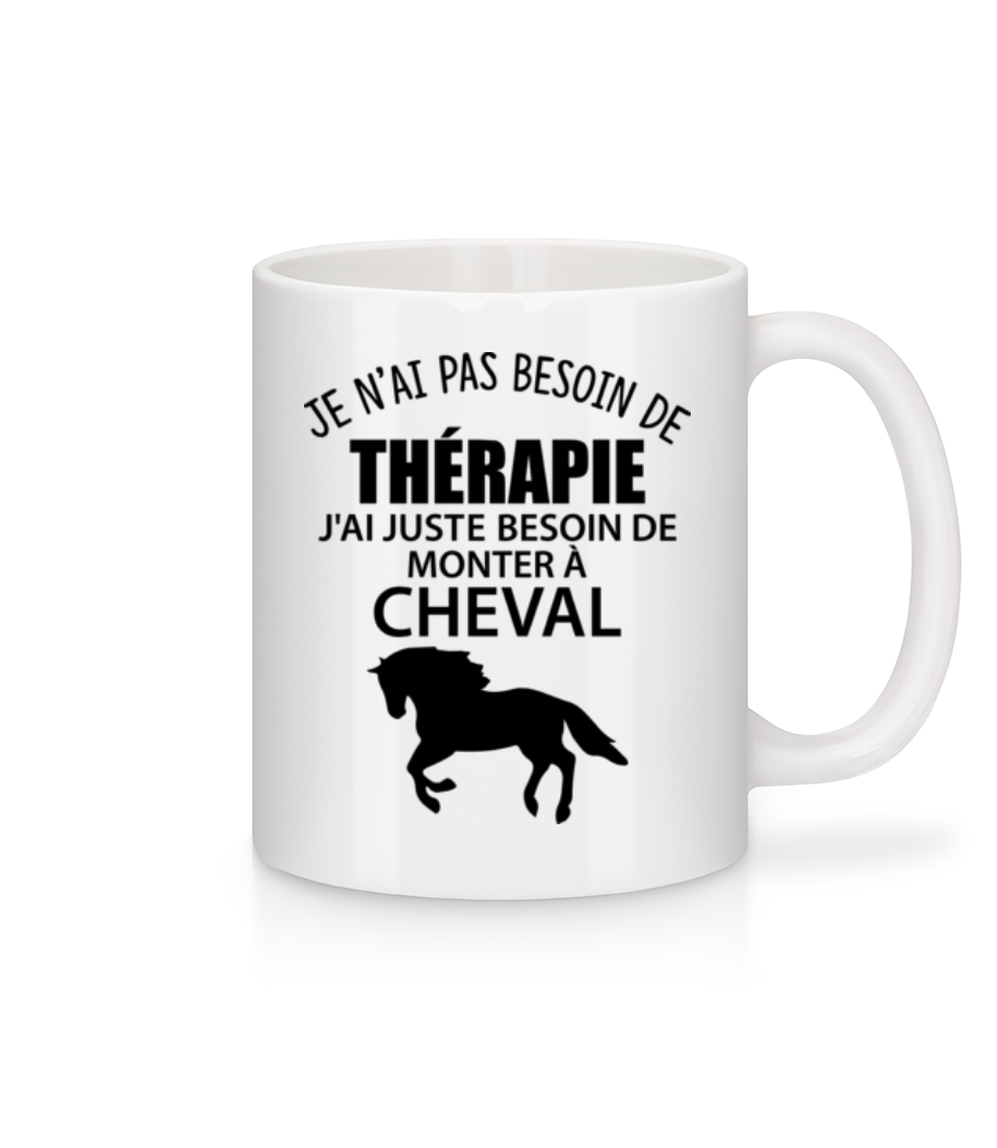 Monter À Cheval · Mug en céramique blanc