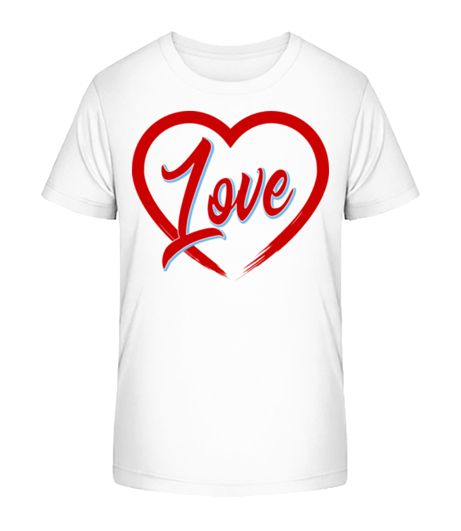 Heart Love - T-shirt bio Enfant Stanley Stella 2.0 - Blanc - Devant