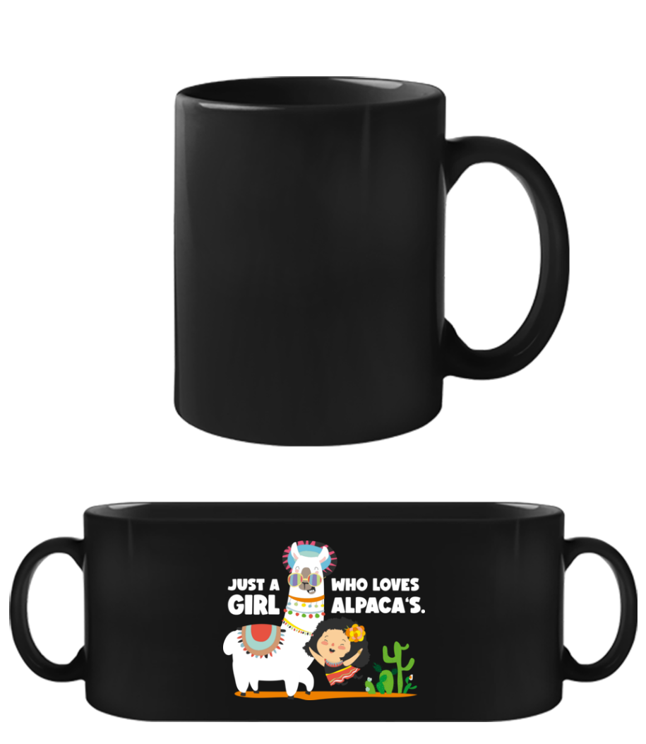 Just A Girl Who Loves Alpacas · Tasse Noire