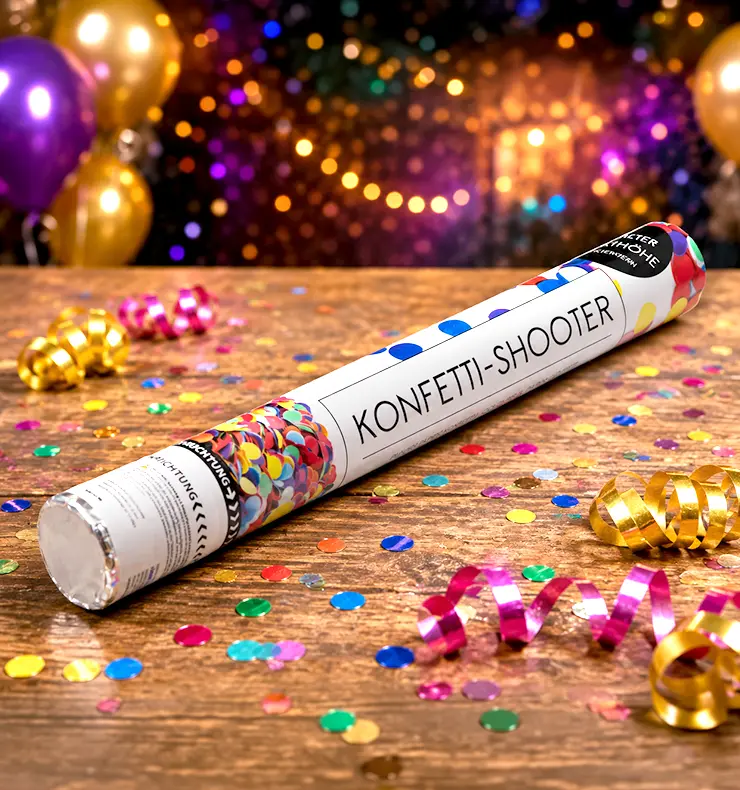 Konfetti-Shooter für den großen Knall beim Junggesellenabschied