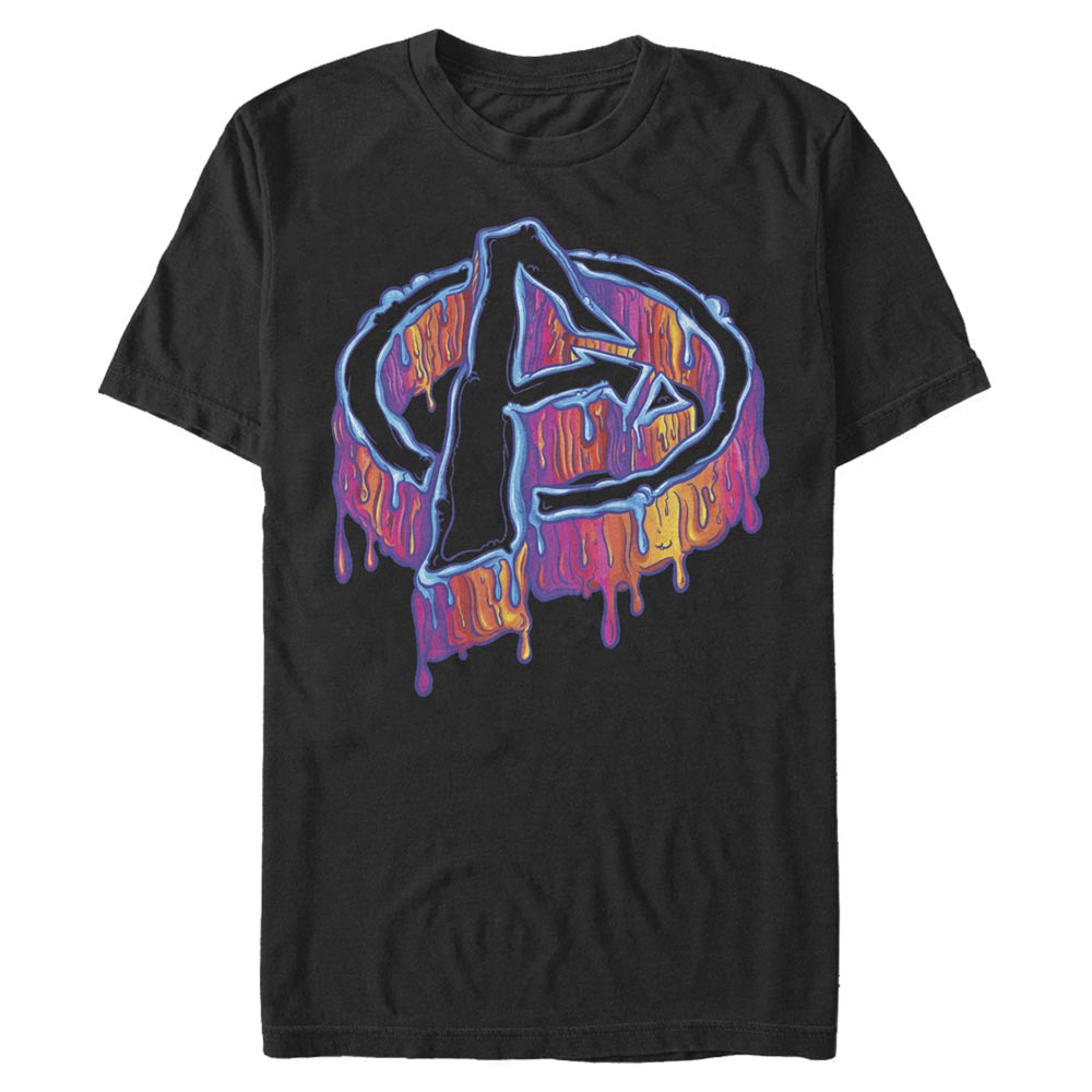 Marvel - Logo Melting Avengers Icon - Homme T-shirt - Noir - Devant