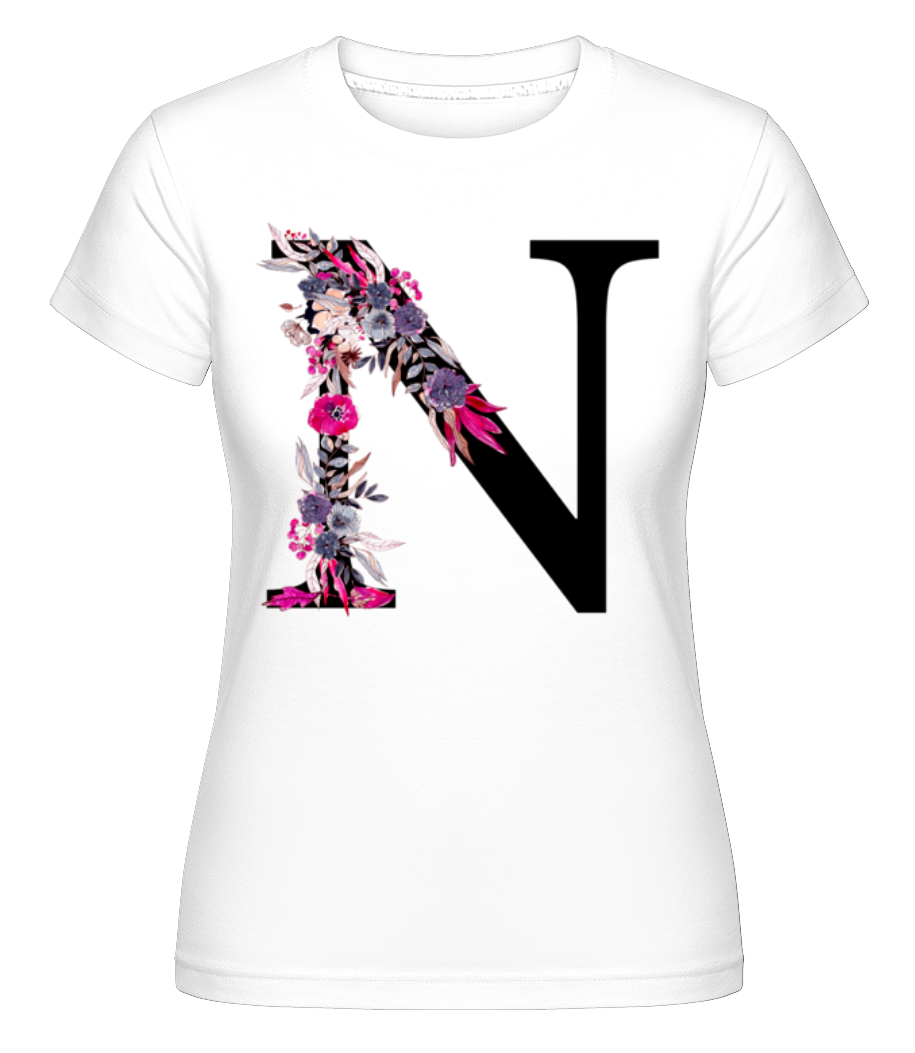 Fleurs Initiale N ·  T-shirt Shirtinator femme