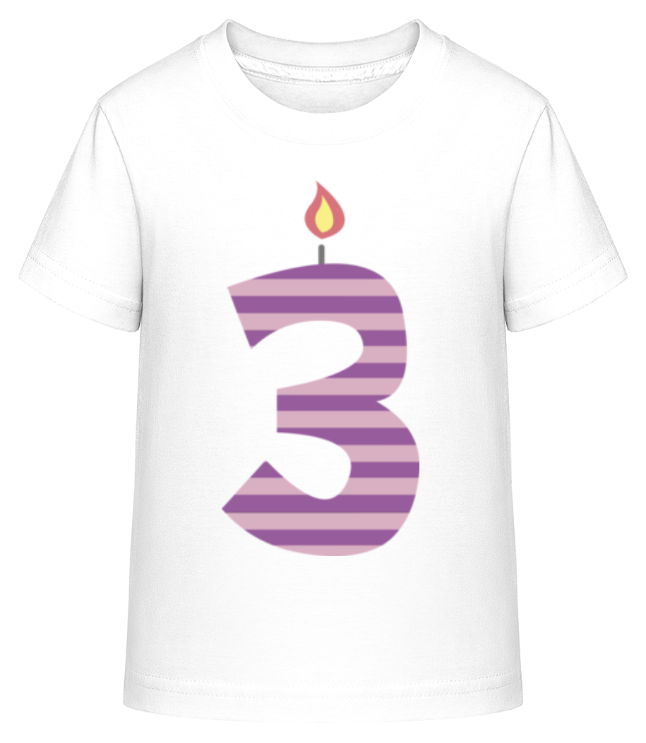 Bougie D'Anniversaire - T-shirt shirtinator Enfant - Blanc - Devant