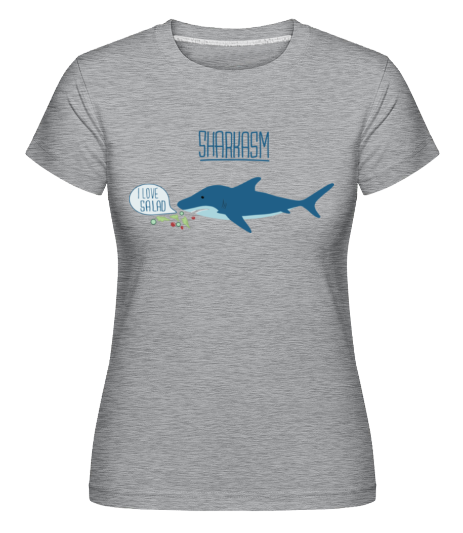 Sharkasm -  T-shirt Shirtinator femme - Gris chiné - Devant