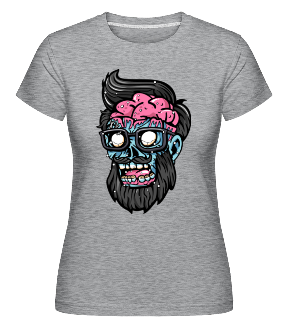 Zombie Head -  T-shirt Shirtinator femme - Gris chiné - Devant