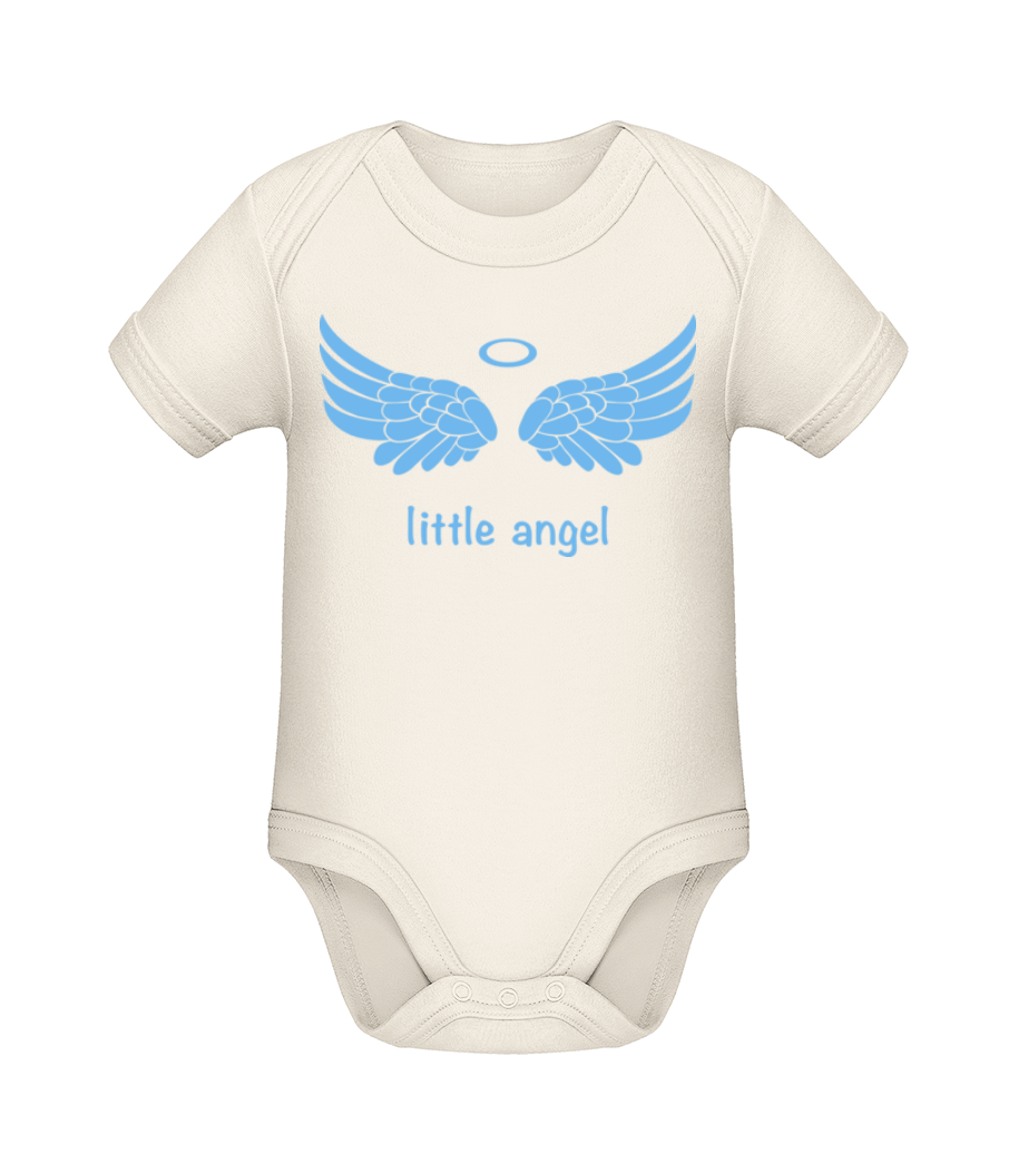 Little Angel Logo - Body manches courtes bio - Crème - Devant