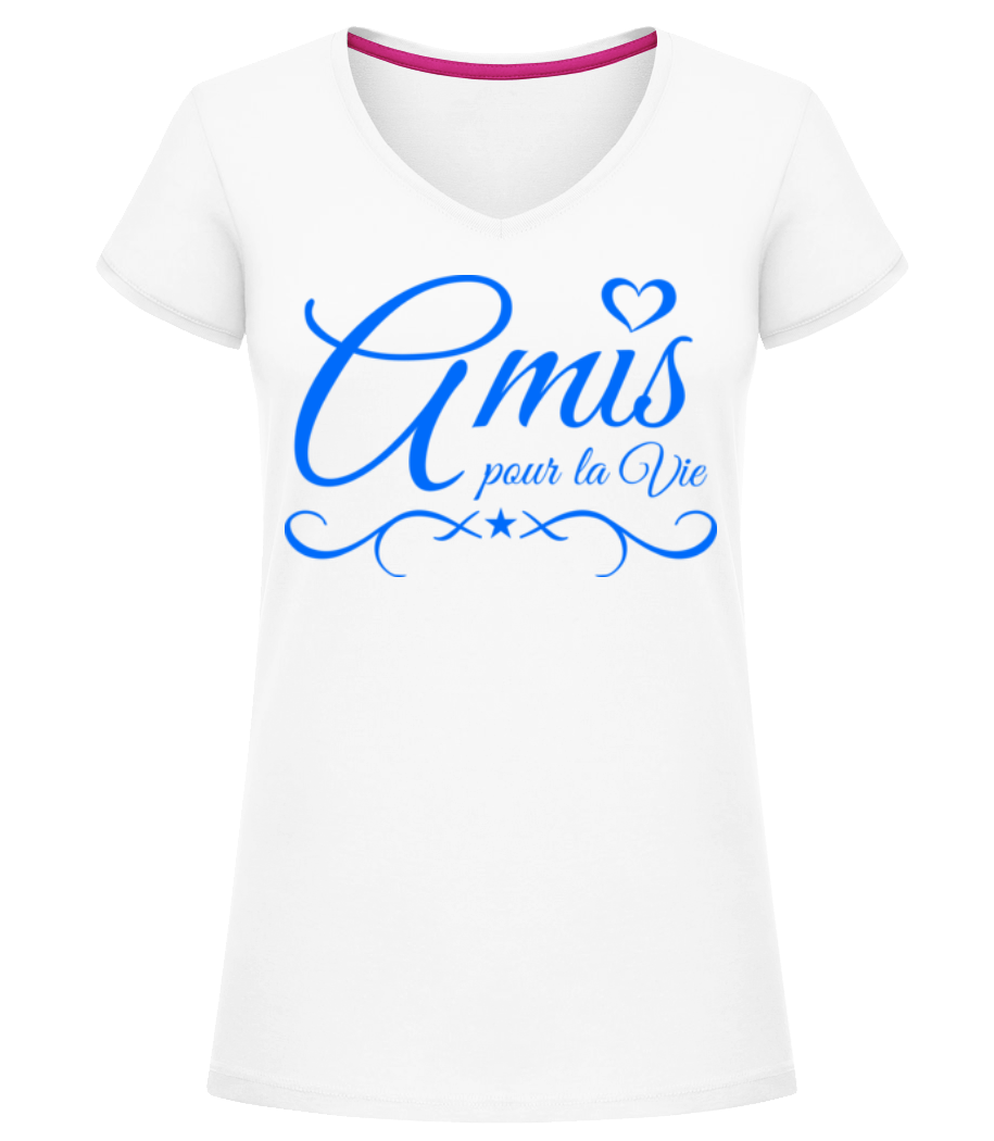 Amis Pour La Vie · T-shirt col en V Femme