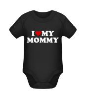 I Love My Mommy - Body manches courtes bio - Noir - Devant