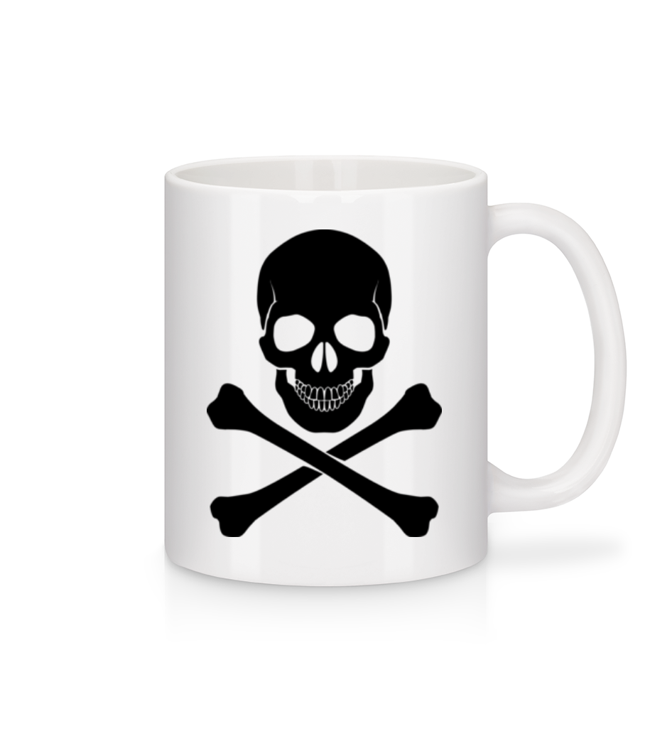 Crâne Et Os · Mug en céramique blanc