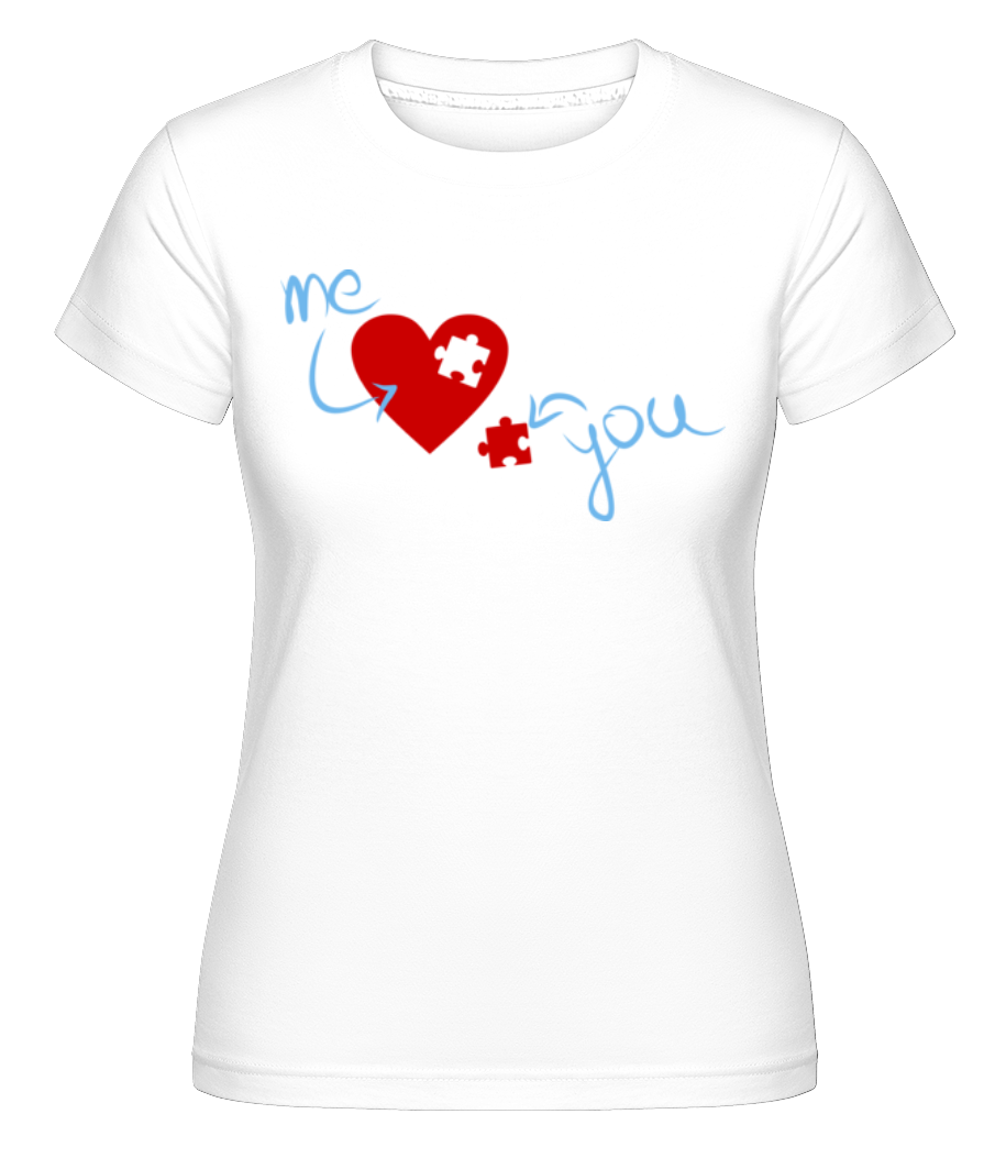 I Love You Puzzle Heart ·  T-shirt Shirtinator femme