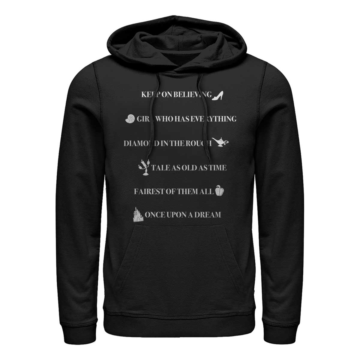 Disney - Princesses Disney - Photo de groupe Royal Quotes - Unisex Sweat à capuche