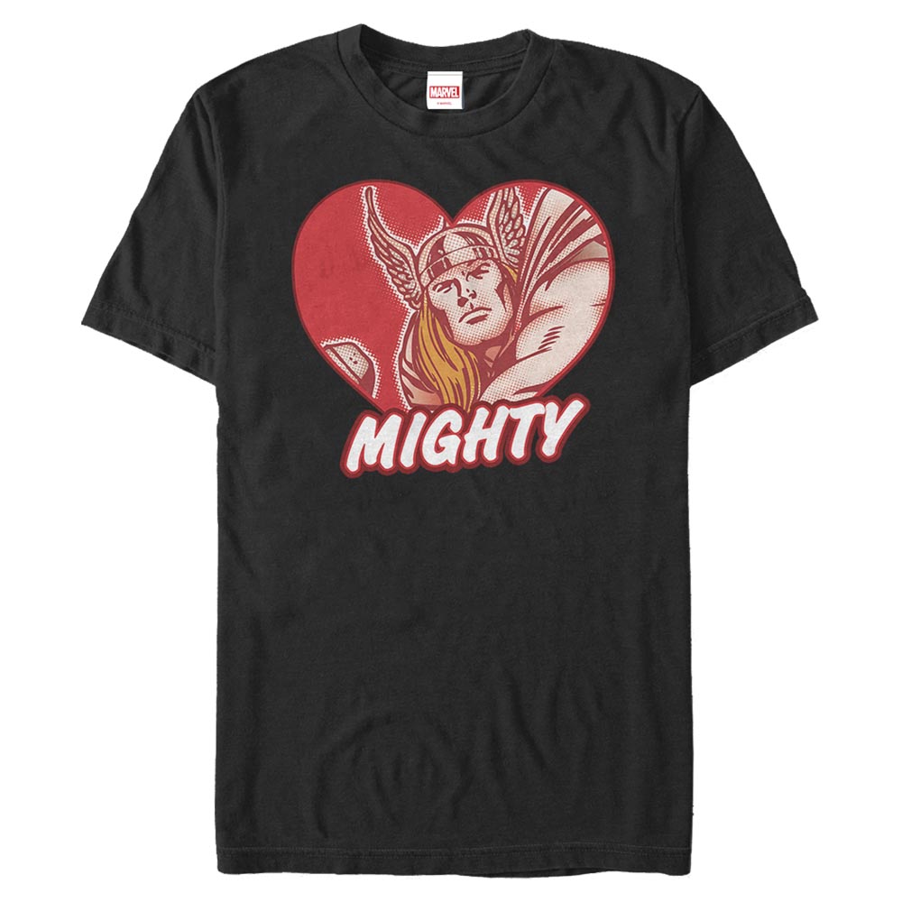 Marvel - Avengers - Thor So Mighty - Valentine's Day - Homme T-shirt - Noir - Devant