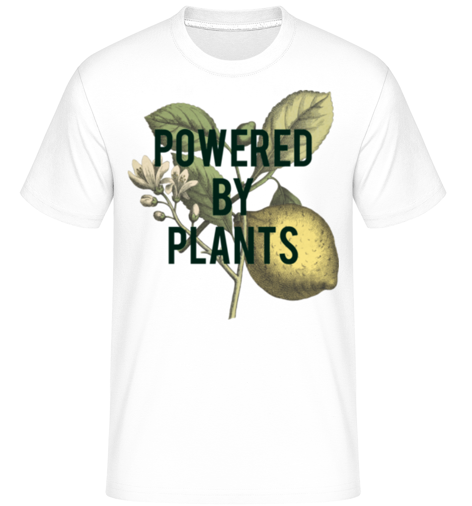 Aperçu: Powered By Plants -  T-Shirt Shirtinator homme - Blanc - Devant