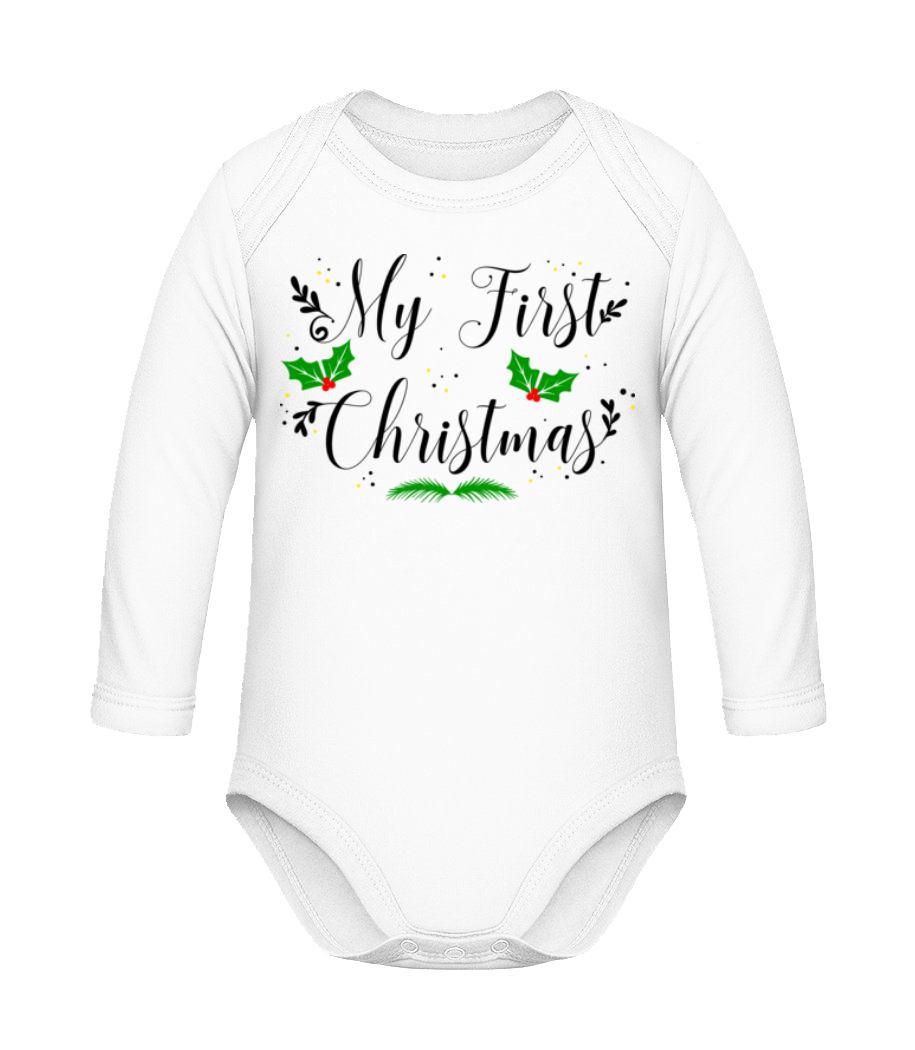 My First Christmas · Body coton bio manches longues Bébé