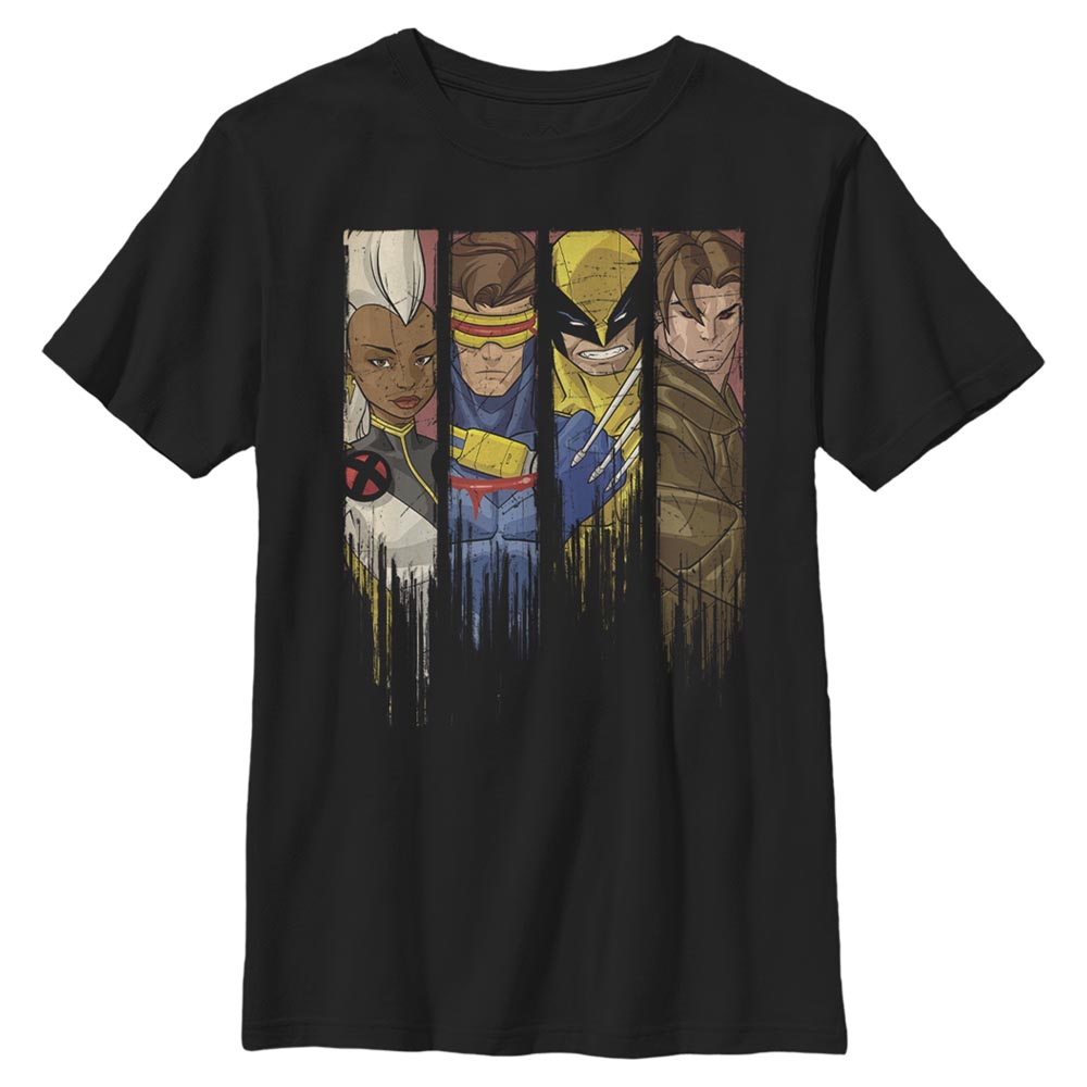 Aperçu: Marvel - Photo de groupe Dread Panels - Enfant T-shirt - Noir - Devant